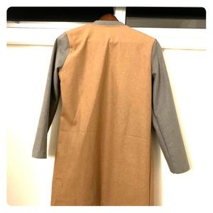 Light Wool Trench Jacket Color Block